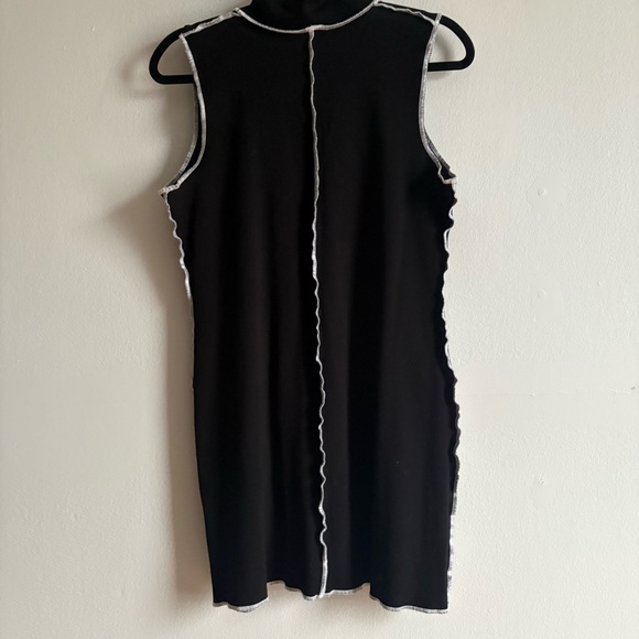 Eliza Faulkner Sz 2X Nicki Black Stretchy Short Bow Neck Dress - Picture 7 of 11